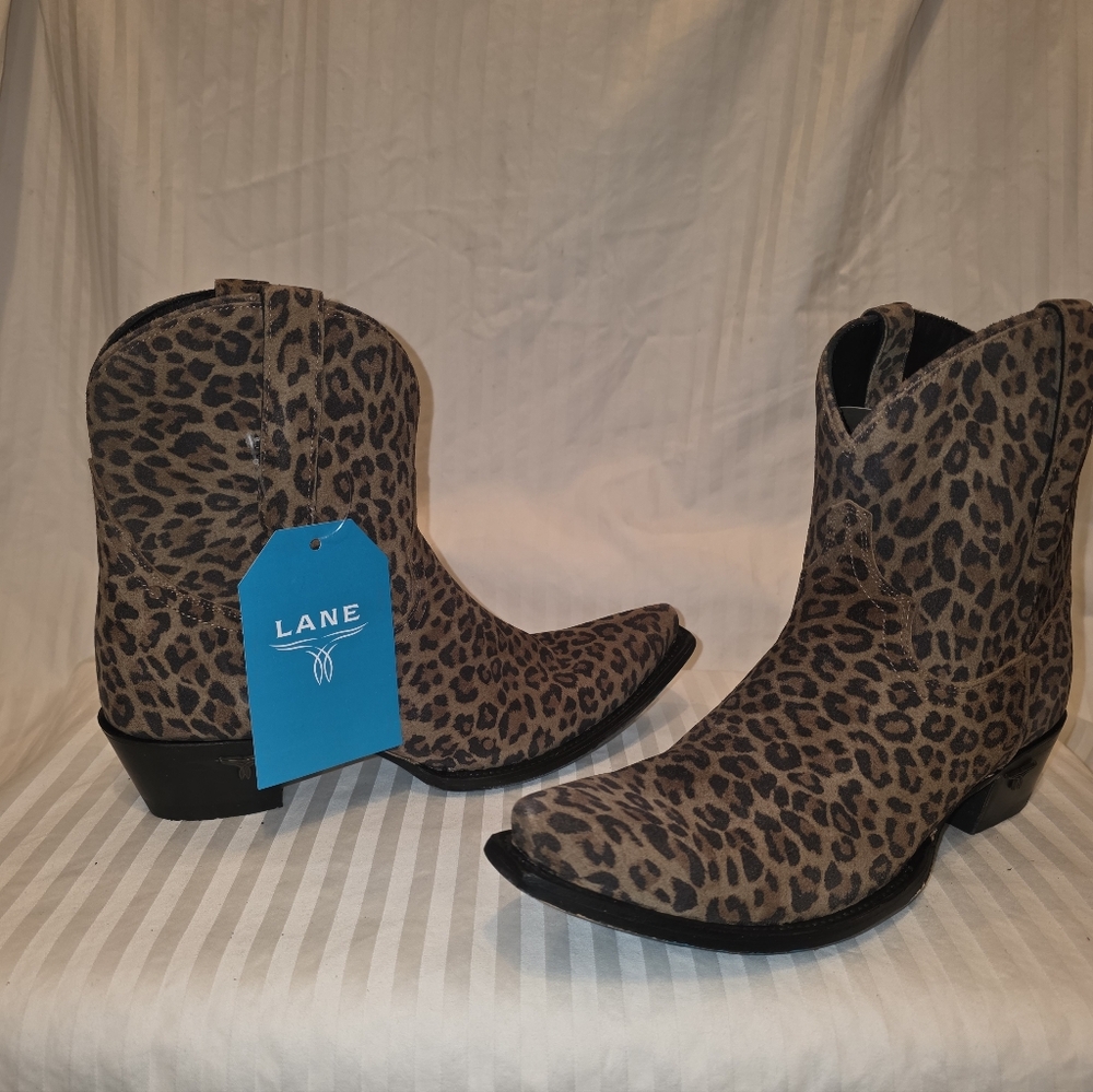 Lane Leopard Print Ankle Booties